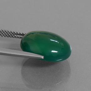 Ágata verde natural de 8,32 ct, corte óvalo, translúcido