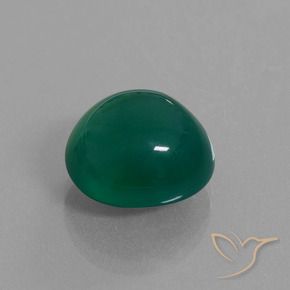 Ágata Verde medio natural de 9.19 ct, Ovalada, Translúcido
