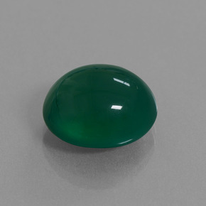 Ágata Verde natural de 9.18 ct, Corte Óvalo, Translúcido