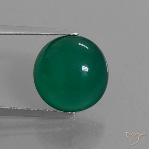 8.09ct Natural Verde Ágata, Ovalada, Translúcido