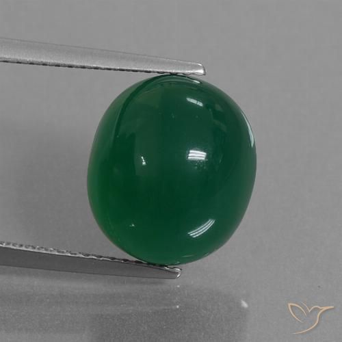 8.78ct Natural Verde amarillento Ágata, Ovalada, Translúcido