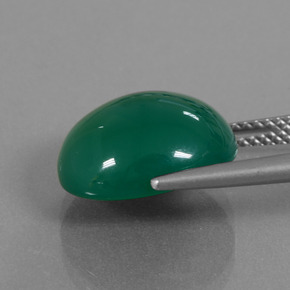 Ágata verde natural de 8,22 ct, corte óvalo, translúcido