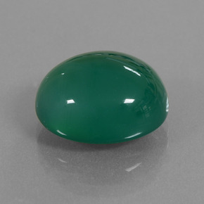 Ágata verde natural de 10,07 ct, corte óvalo, translúcido