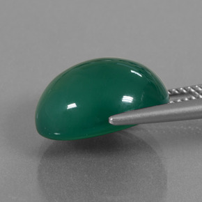 Ágata verde natural de 10,07 ct, corte óvalo, translúcido