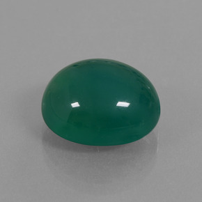 Ágata verde natural de 10,07 ct, corte óvalo, translúcido