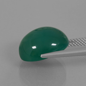Ágata verde natural de 10,07 ct, corte óvalo, translúcido