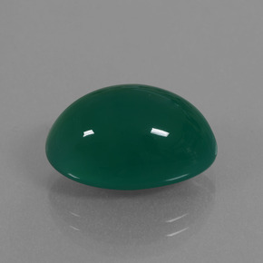 Ágata verde natural de 10,63 ct, corte óvalo, translúcido
