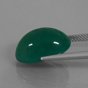 Ágata verde natural de 10,63 ct, corte óvalo, translúcido