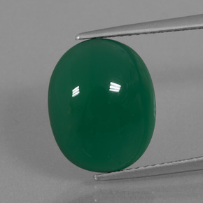 Ágata verde natural de 7,34 ct, corte óvalo, translúcido