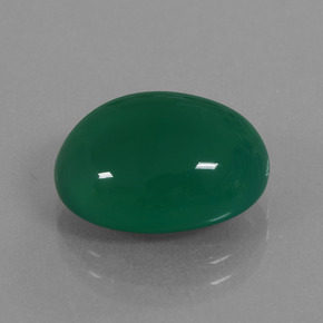 Ágata verde natural de 7,34 ct, corte óvalo, translúcido