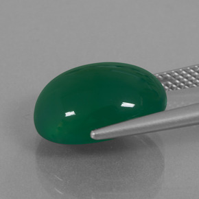 Ágata verde natural de 7,34 ct, corte óvalo, translúcido