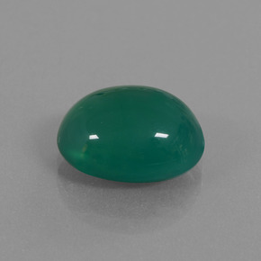 Ágata verde natural de 6,88 ct, corte óvalo, translúcido