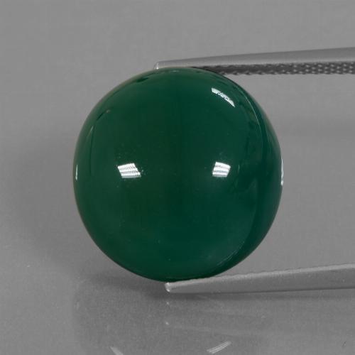 Ágata Verde natural de 13.14 ct, Corte Óvalo, Translúcido
