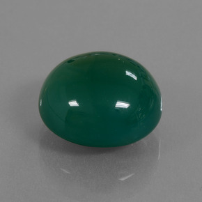 Ágata Verde natural de 13.14 ct, Corte Óvalo, Translúcido
