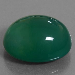 Ágata verde natural de 35,01 ct, corte óvalo, translúcido