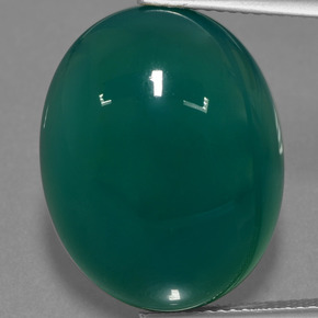 Ágata verde natural de 23,14 ct, corte óvalo, translúcido