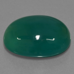 Ágata verde natural de 23,14 ct, corte óvalo, translúcido