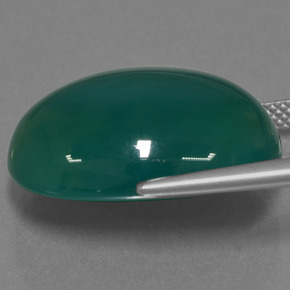 Ágata verde natural de 23,14 ct, corte óvalo, translúcido