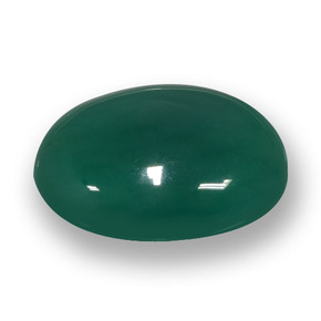 Ágata verde natural de 37,57 ct, corte óvalo, translúcido