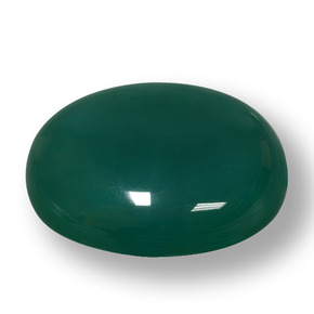 Ágata verde natural de 187,05 ct, corte óvalo, translúcido