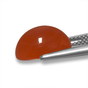 Ágata rojo natural de 4,98 ct, corte óvalo, translúcido