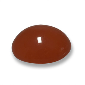 Ágata rojo natural de 4,15 ct, corte óvalo, translúcido