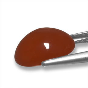Ágata rojo natural de 4,15 ct, corte óvalo, translúcido