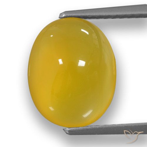 4.67ct Natural Amarillo miel Ágata, Ovalada, Translúcido