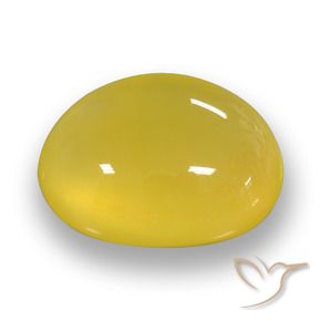 Ágata Dorado amarillento natural de 5.86 ct, Ovalada, Translúcido