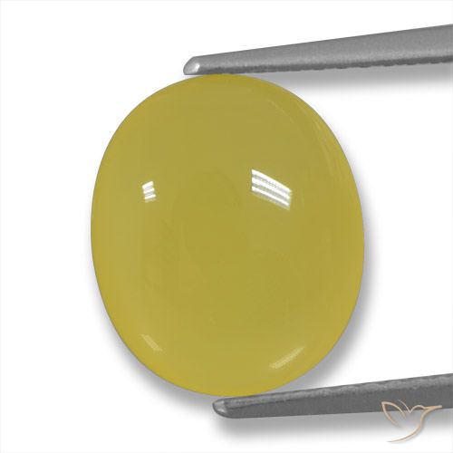 4.20ct Natural Amarillo-dorado claro Ágata, Ovalada, Translúcido