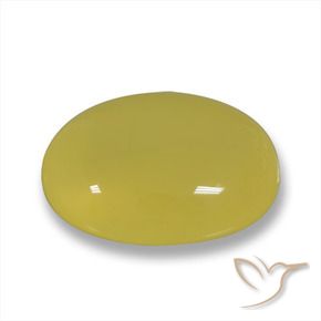 Ágata Amarillo-dorado claro natural de 4.20 ct, Ovalada, Translúcido