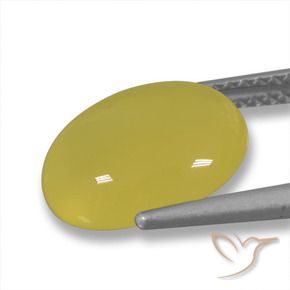 Ágata Amarillo-dorado claro natural de 4.20 ct, Ovalada, Translúcido