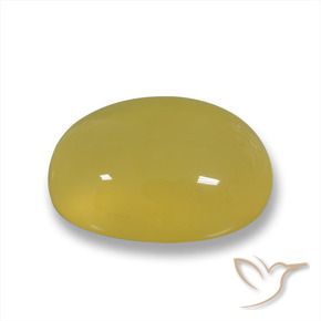 Ágata Amarillo miel natural de 3.73 ct, Ovalada, Translúcido