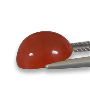 Ágata naranja natural de 4,64 ct, corte óvalo, translúcido