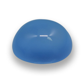 Ágata Azul natural de 12.22 ct, Corte Óvalo, Translúcido