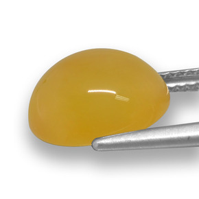 Ágata dorado natural de 4,82 ct, corte óvalo, translúcido