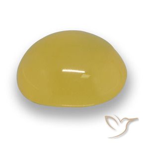 Ágata Dorado amarillento natural de 6.30 ct, Ovalada, Translúcido
