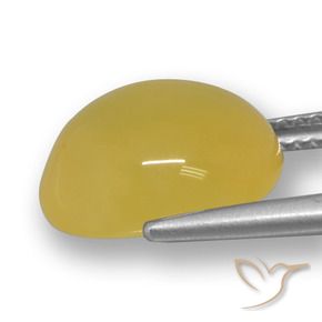 Ágata Dorado amarillento natural de 6.30 ct, Ovalada, Translúcido
