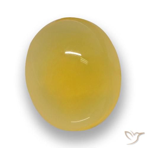 4.47ct Natural Amarillo miel Ágata, Ovalada, Translúcido