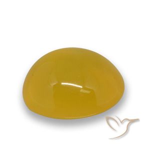 Ágata Amarillo púrpura natural de 4.74 ct, Ovalada, Translúcido