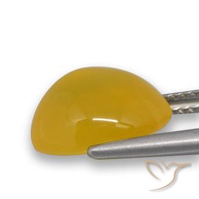 Ágata Amarillo púrpura natural de 4.74 ct, Ovalada, Translúcido