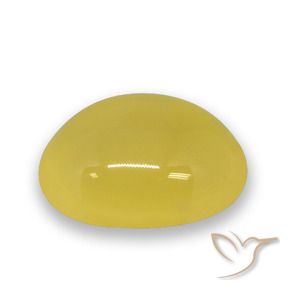 Ágata Amarillo medio natural de 3.66 ct, Ovalada, Translúcido