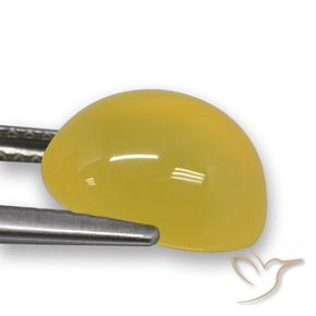 Ágata Dorado amarillento natural de 4.47 ct, Ovalada, Translúcido