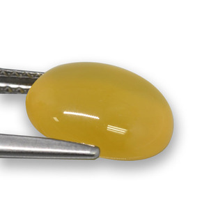 Ágata amarillo natural de 2,98 ct, corte óvalo, translúcido