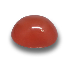 Ágata Rojo medio natural de 4.68 ct, Corte Óvalo, Translúcido