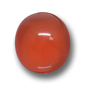 Ágata Naranja natural de 5.38 ct, Corte Óvalo, Translúcido