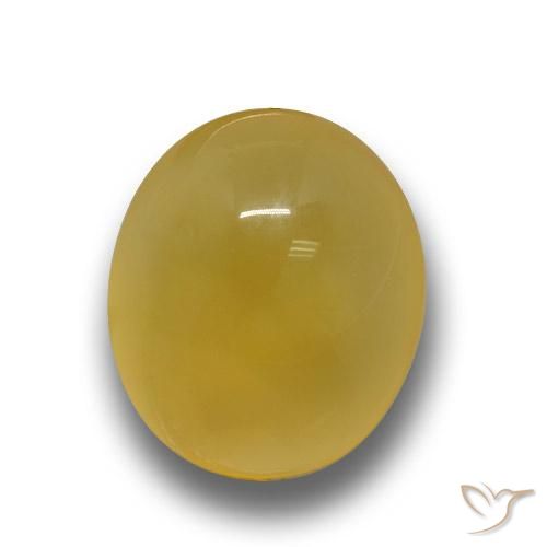 3.38ct Natural Amarillo púrpura Ágata, Ovalada, Translúcido