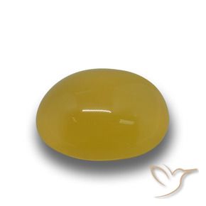 Ágata Amarillo púrpura natural de 5.23 ct, Ovalada, Translúcido