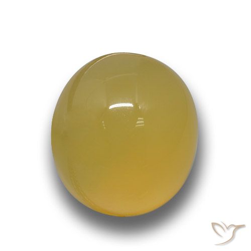 3.84ct Natural Amarillo miel Ágata, Ovalada, Translúcido
