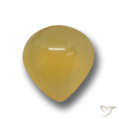 4.50ct Natural Naranja dorado Ágata, En forma de pera, Translúcido